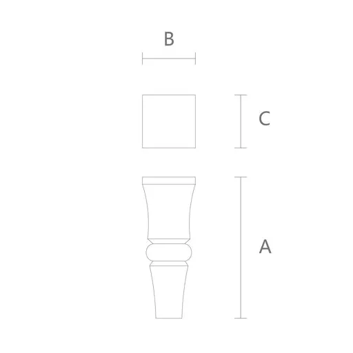 Square top furniture feet Classic style